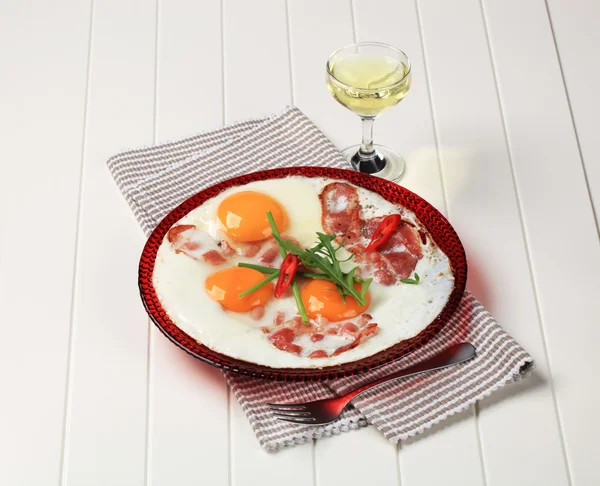 Skinke og egg – stockfoto