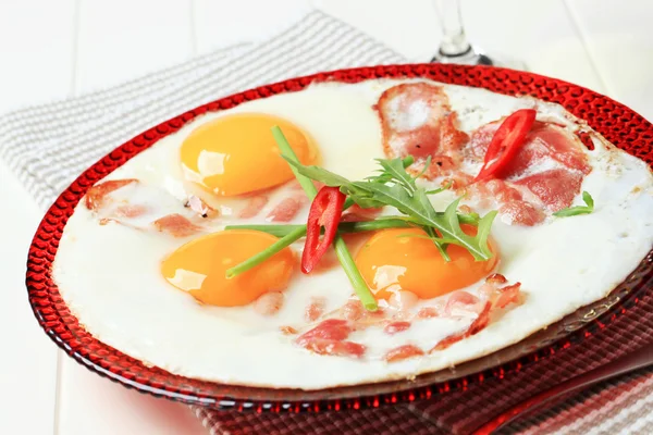 Jambon et oeufs — Photo