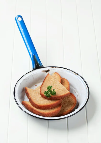 香煎的面包 — 图库照片