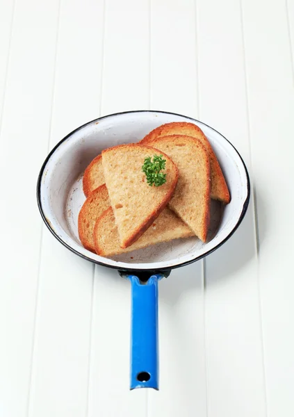 香煎的面包 — 图库照片