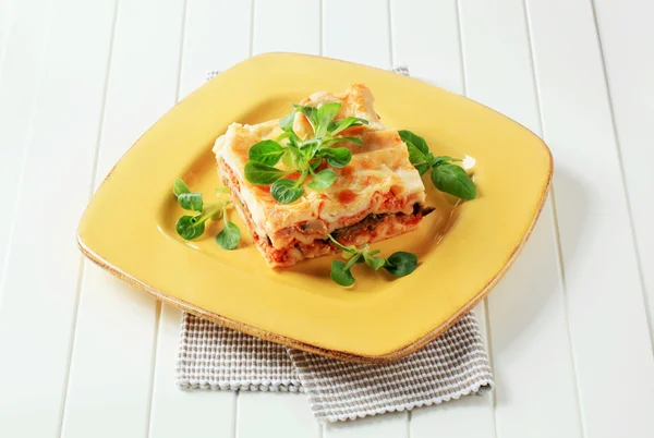 Porzione di lasagne — Foto Stock