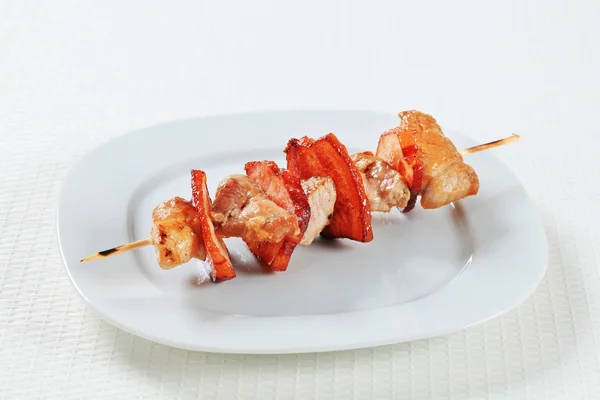 Pork skewer — Stock Photo, Image