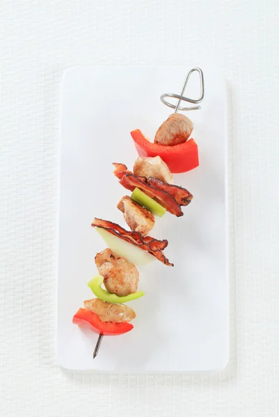 Brochette de viande et de légumes — Photo