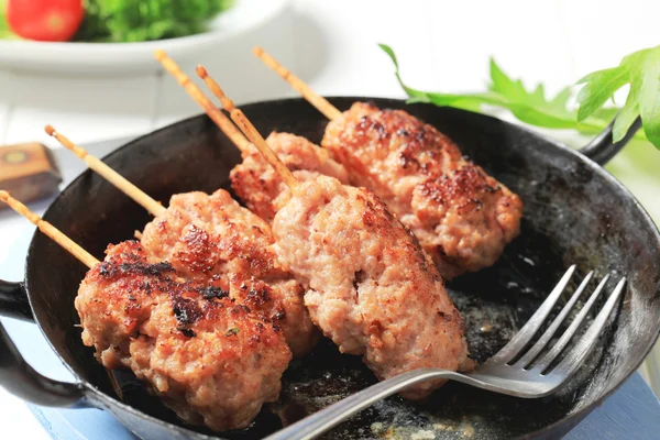 Malet kött kebab — Stockfoto