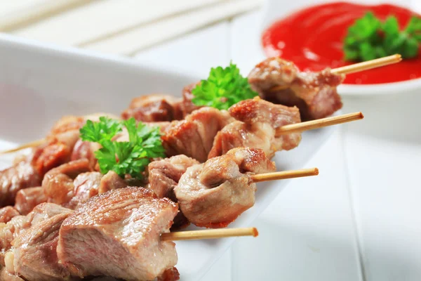 Pork skewers — Stock Photo, Image