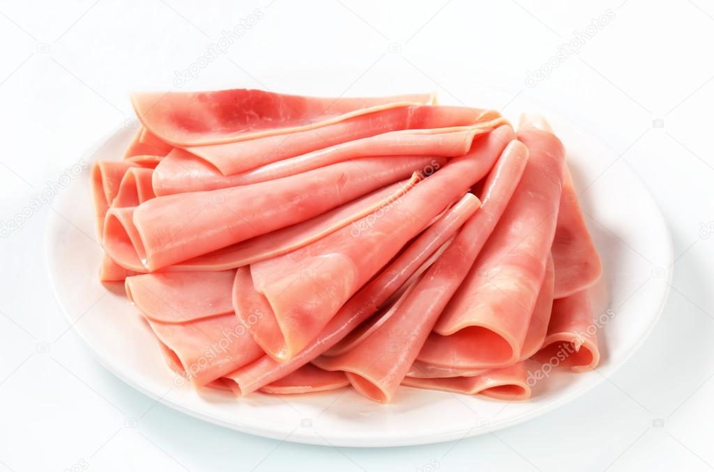 Thinly sliced ham 