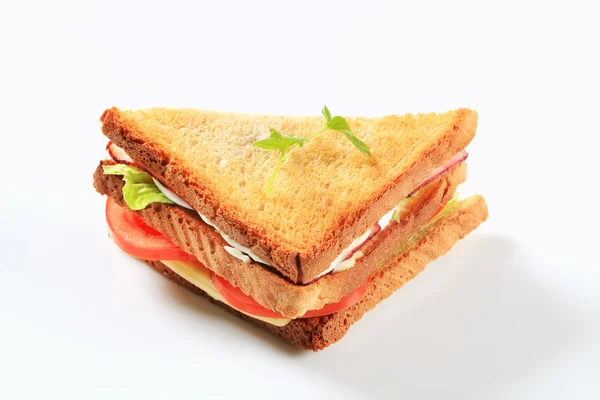 Бутерброд з шинкою та сиром — стокове фото