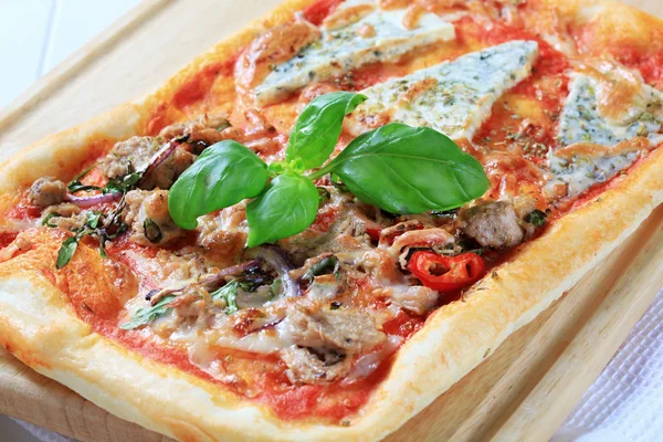 Pizza rettangolare — Foto Stock