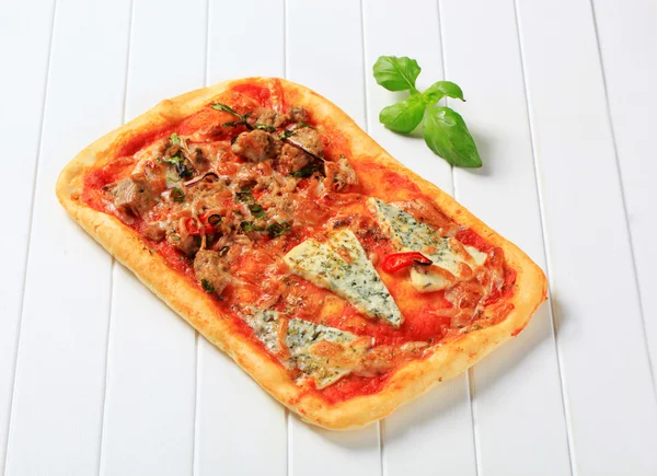 Rectangular pizza — Stock Photo, Image