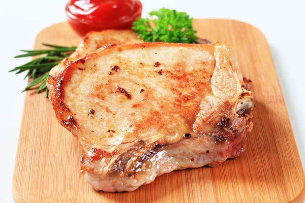 Pan-fried pork chops — Stock Photo, Image