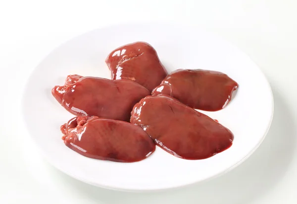 Raw chicken liver — Stock Photo, Image