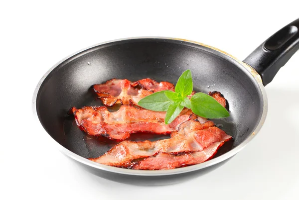 Pan fried bacon — Stock Photo, Image