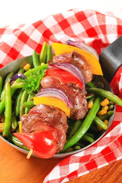 Liver skewer — Stock Photo, Image