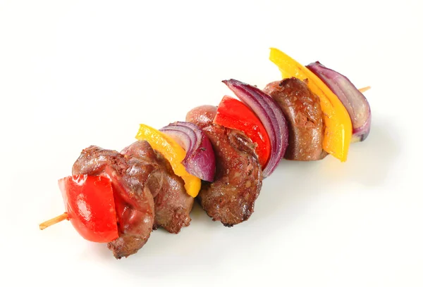Hígado de pollo shish kebab — Foto de Stock