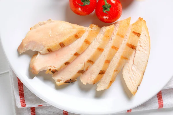 Slices of grilled chicken breast — Stock Photo, Image