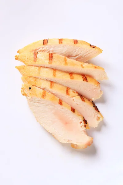 Sliced grilled chicken breast fillet — Stock Photo, Image