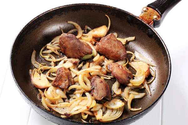 Liver and onions — Stock Photo, Image