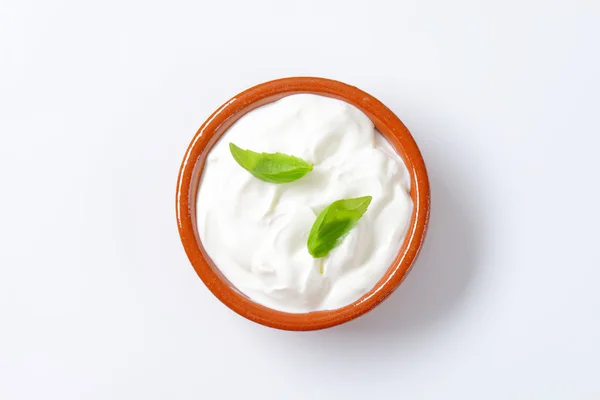Bílý jogurt — Stock fotografie
