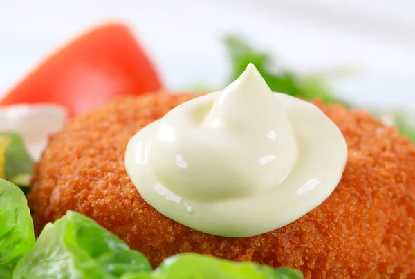 Fried breaded cheese — Stock Photo, Image