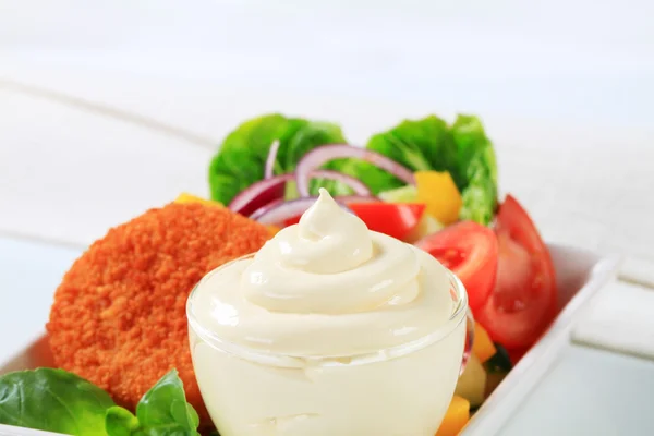 Creamy mayonnaise — Stock Photo, Image