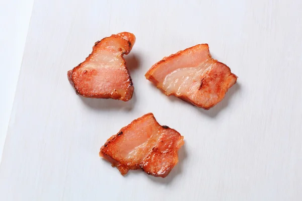 Kızarmış domuz pastırması pan — Stok fotoğraf
