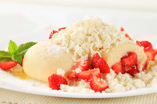 Strawberry dumplings — Stockfoto