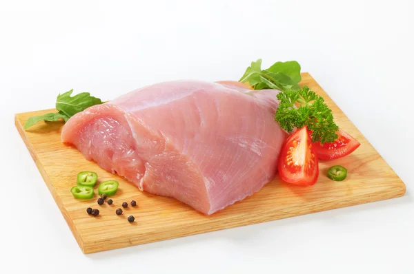 Raw skinless turkey breast — Stock Photo, Image