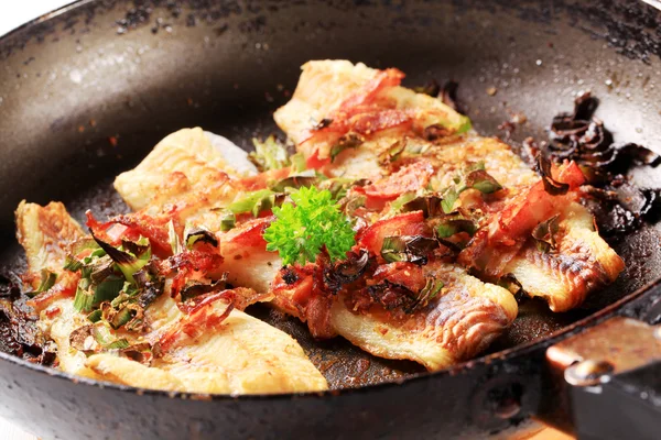 Pan fried fish fillets — Stock Photo, Image