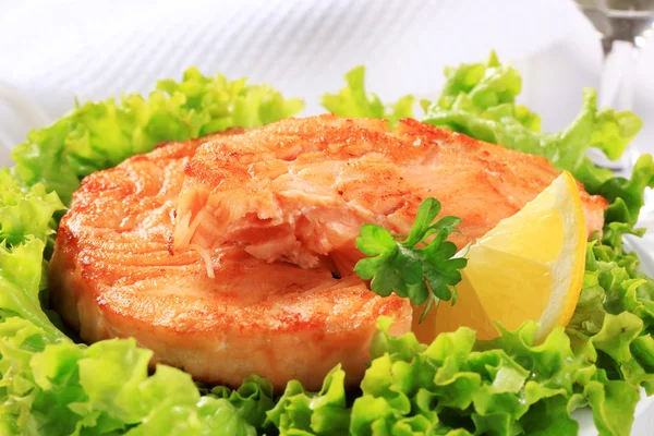 Pan fried salmon patty — Stock Photo, Image