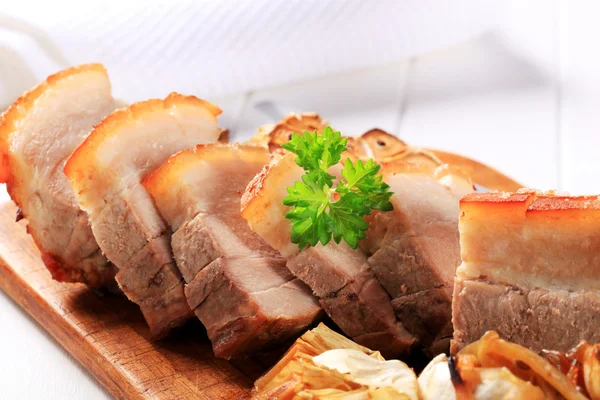 Schweinebauch gebraten — Stockfoto