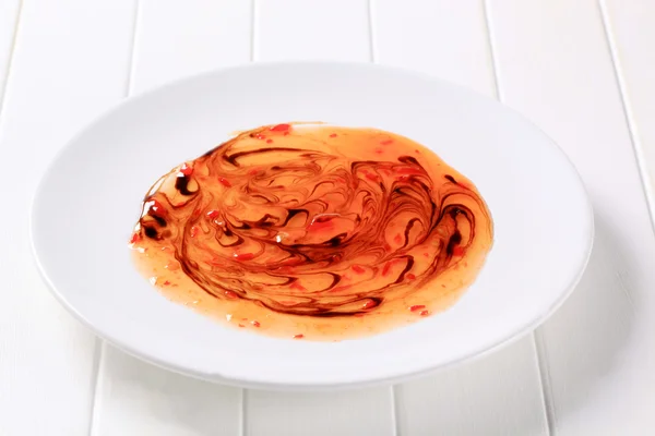 Chilli sauce with balsamic vinegar — Stock Photo, Image