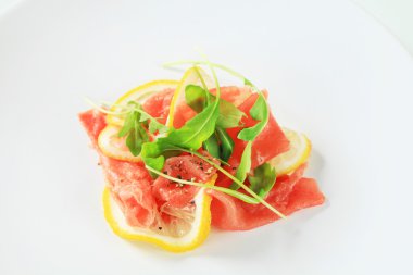 limon ve Dana carpaccio