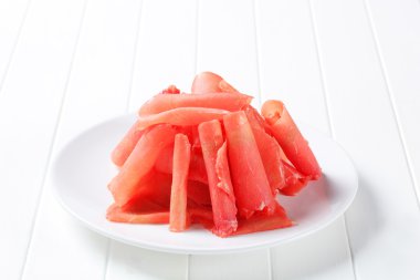 Thin slices of raw beef meat