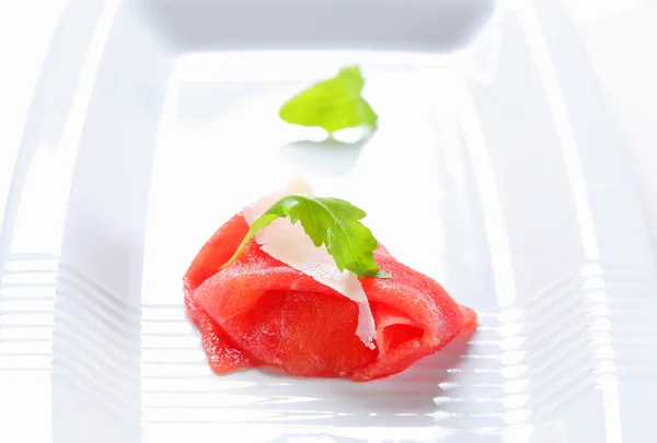 Biff carpaccio — Stockfoto