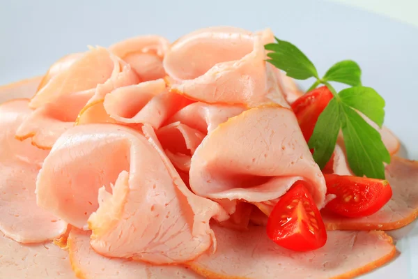 Delicately sliced chicken breast — 图库照片