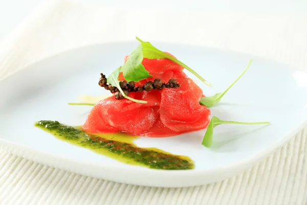 Biff carpaccio — Stockfoto