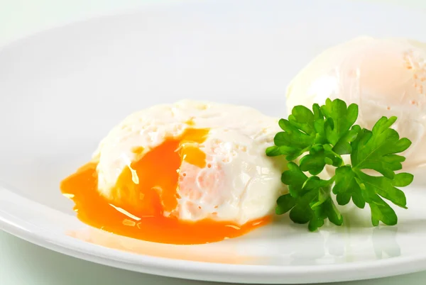 Poached eggs — Stock Photo, Image