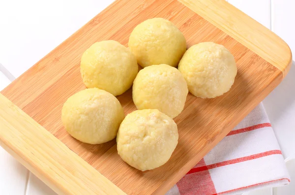 Meat stuffed potato dumplings — Stock Photo, Image