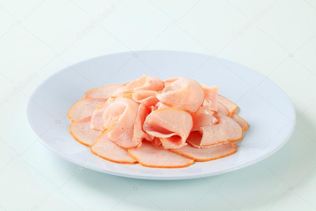 Delicately sliced chicken breast