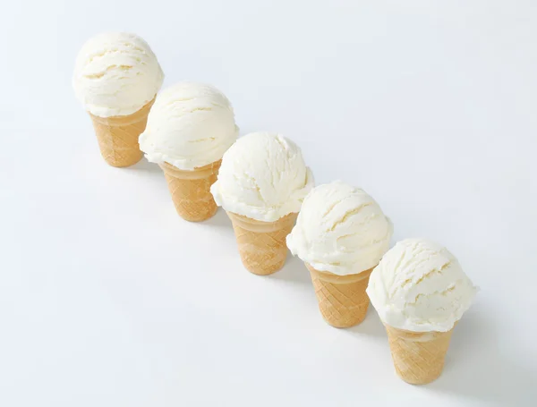 White ice cream cones — Stock Photo, Image