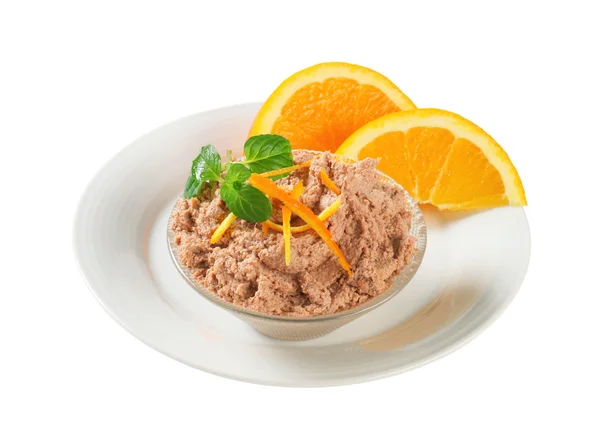 Meat spread with orange — Stock Photo, Image