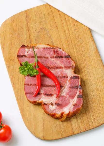 Bistecca di maiale alla griglia — Foto Stock