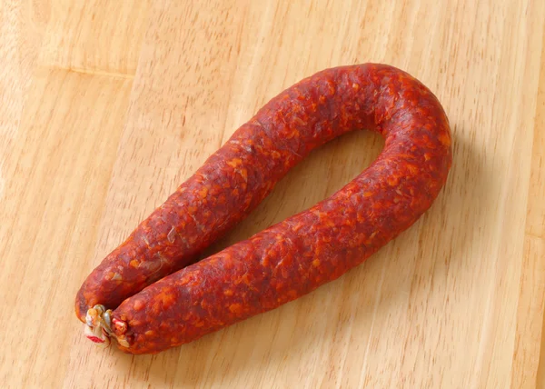 Spicy dry sausage — Stock Photo, Image