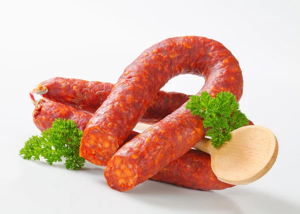 Spicy sausages — Stock Photo, Image