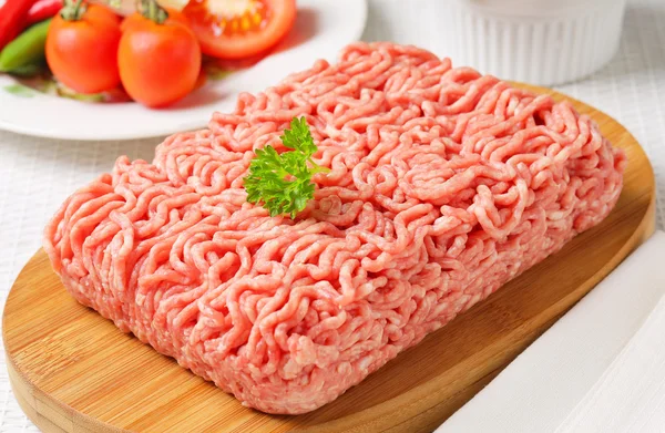 Raw ground pork — Stock Photo, Image