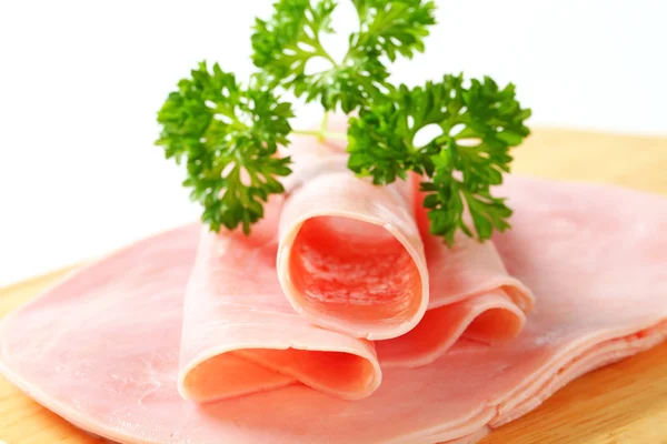 Thinly sliced ham — Stock Photo, Image