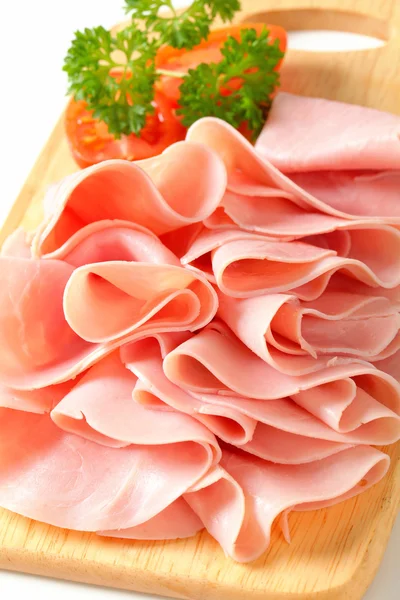 Thinly sliced ham — Stock Photo, Image