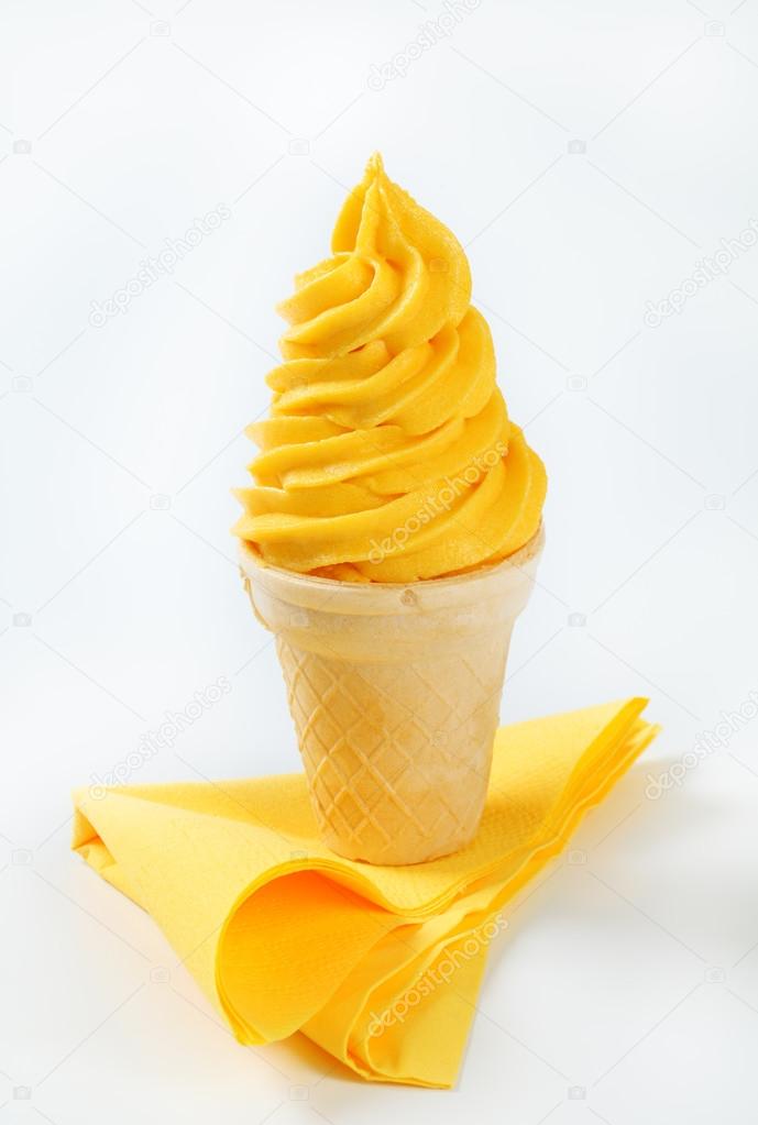 Soft serve ice cream cone