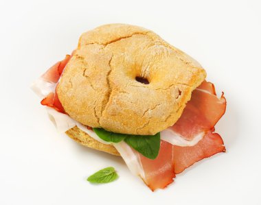 Dry-cured ham sandwich clipart