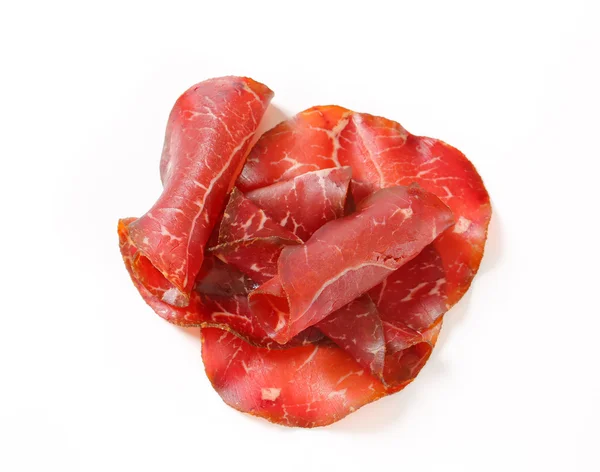 Thin-sliced marinated beef — Stock Photo, Image